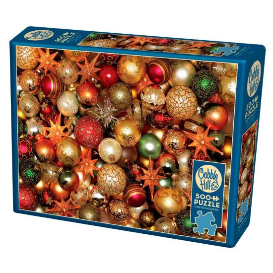 Puzzle Cobble Hill Enfeites de Natal 500 peças XXL