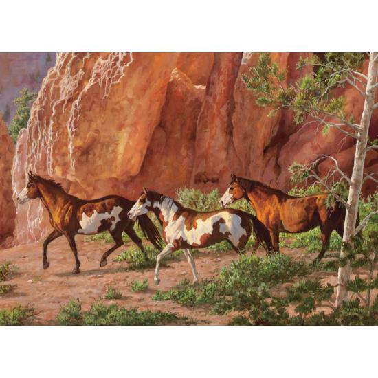 Cavalos Cobble Hill no Colorado Canyon 1000 Foot Puzzle