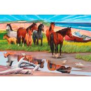 Puzzle Cobble Hill Cavalos na Ilha Sable 2000 Peças