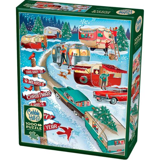 Puzzle de Natal Cobble Hill Campers 1000 peças