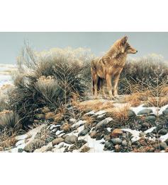 Puzzle Cobble Hill Coyote no inverno frio de 1000 peças