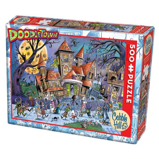 Puzzle Cobble Hill DoodleTown Haunted House XXL 500 Pçs