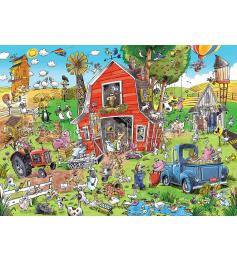 Puzzle Cobble Hill DoodleTown A Loucura do Curral XXL de 500 Pz