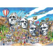 Puzzle Cobble Hill DoodleTown, Mountain Rushmore 1000 peç