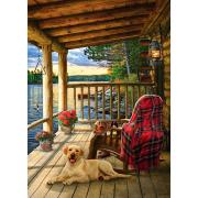 Puzzle Cobble Hill The Cabin Porch 1000 Peças