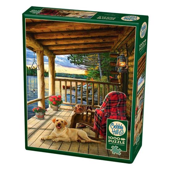 Puzzle Cobble Hill The Cabin Porch 1000 Peças