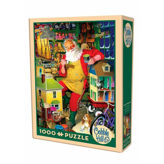 Puzzle de 1000 peças para oficina do Papai Noel de Cobble