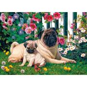 Puzzle Cobble Hill Pug Family 1000 peças