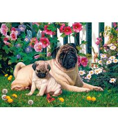 Puzzle Cobble Hill Pug Family 1000 peças