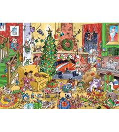 Puzzle Cobble Hill Família Encontrando Papai Noel 350 Pc