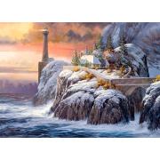 Puzzle Cobble Hill Winter Lighthouse 1000 Peças