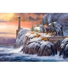 Puzzle Cobble Hill Winter Lighthouse 1000 Peças