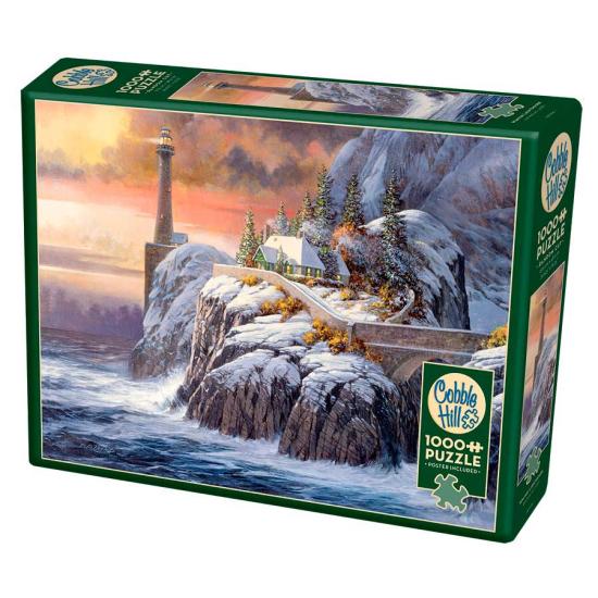 Puzzle Cobble Hill Winter Lighthouse 1000 Peças