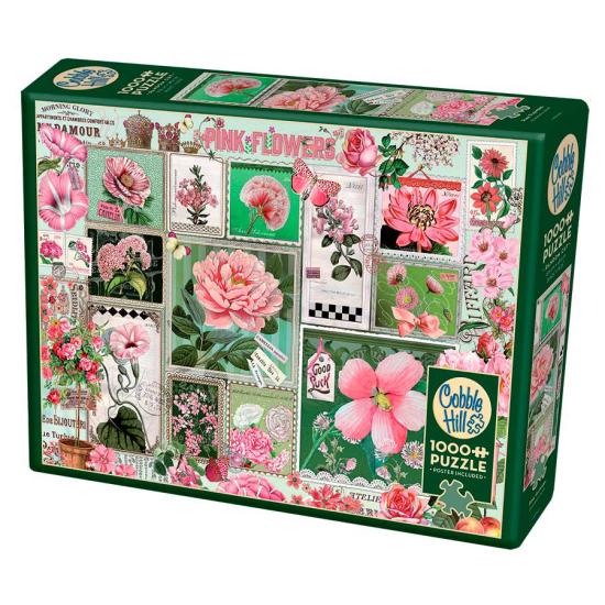 Puzzle Cobble Hill Flores Rosa 1000 Peças