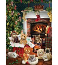 Puzzle de Natal Cobble Hill Gatinhos 1000 Peças