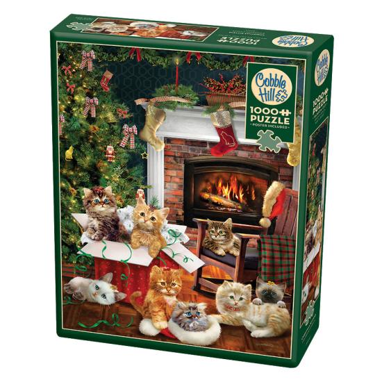 Puzzle de Natal Cobble Hill Gatinhos 1000 Peças