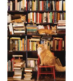 Puzzle Cobble Hill 500 peças XXL Gotham Bookstore Cats