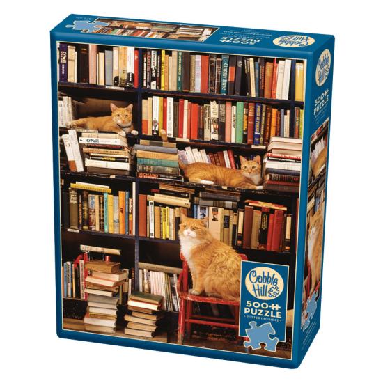 Puzzle Cobble Hill 500 peças XXL Gotham Bookstore Cats Puzzle Cobble Hill 500 peças XXL Gotham Bookstore Cats