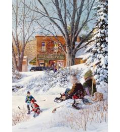 Puzzle Cobble Hill Jogando no Gelo de 1000 Peças