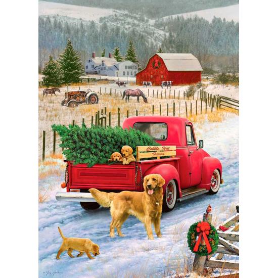 Puzzle Natal na Fazenda Cobble Hill 1000 peças