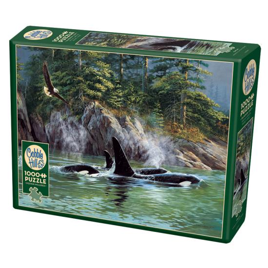 Puzzle Cobble Hill Orcas 1.000 peças Puzzle Cobble Hill Orcas 1.000 peças