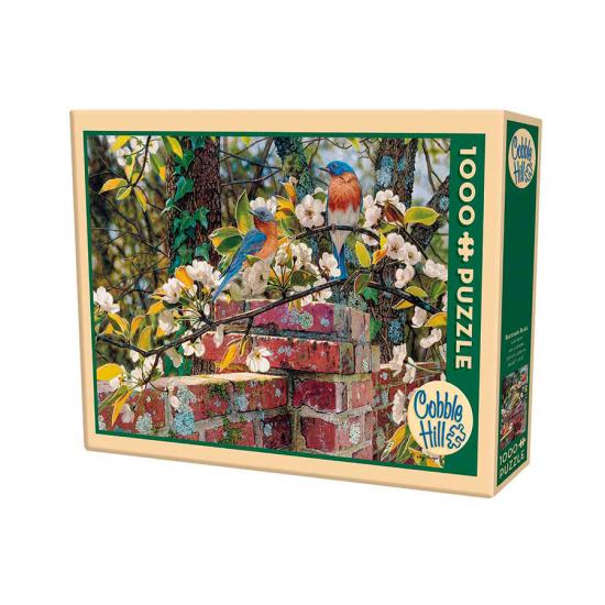 Cobble Hill Puzzle Blue Birds in the Yard 1000 Piece