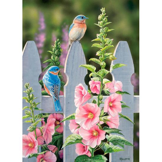 Puzzle de 1000 peças Cobble Hill Blue e Mauve Birds