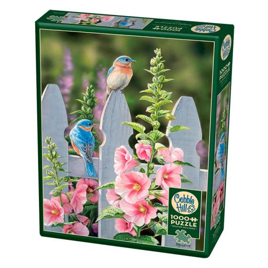 Puzzle de 1000 peças Cobble Hill Blue e Mauve Birds