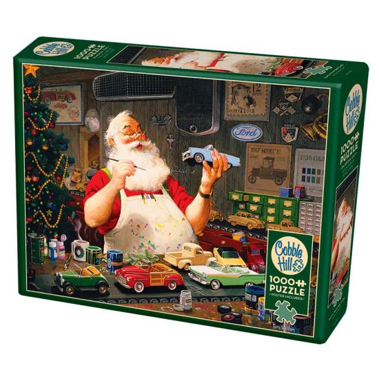 Puzzle Cobble Hill Papai Noel Pintura Carros 1000 Peças