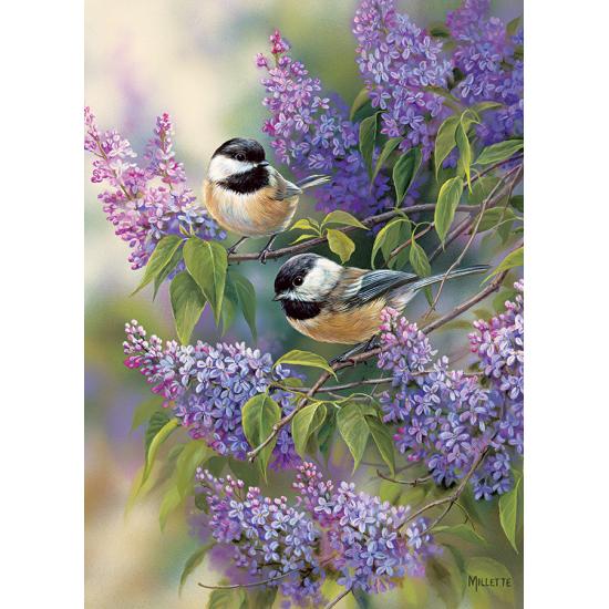 Cobble Hill Puzzle Casal de Pardais em Lilacs 1000 Peças Cobble Hill Puzzle Casal de Pardais em Lilacs 1000 Peças