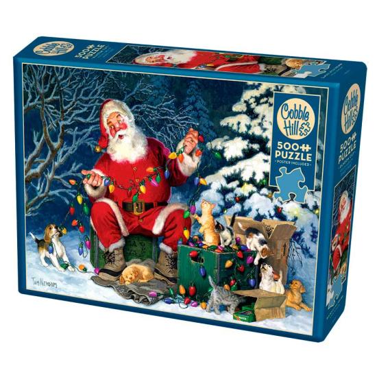 Cobble Hill Puzzle Ajudante de Papai Noel 500 Peça X Cobble Hill Puzzle Ajudante de Papai Noel 500 Peça X