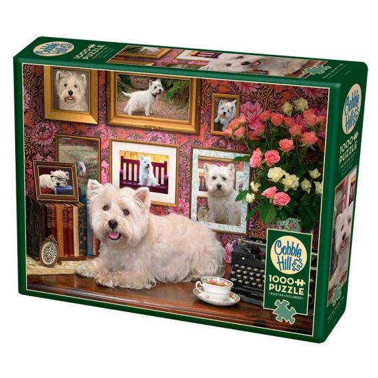 Puzzle Cobble Hill Puppies Westies 1000 peças