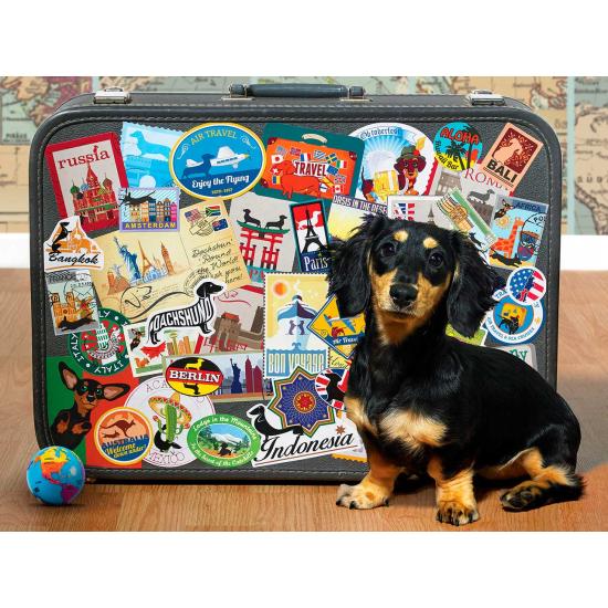 Puzzle Cobble Hill Salsicha Cão Viajante 500 Peças