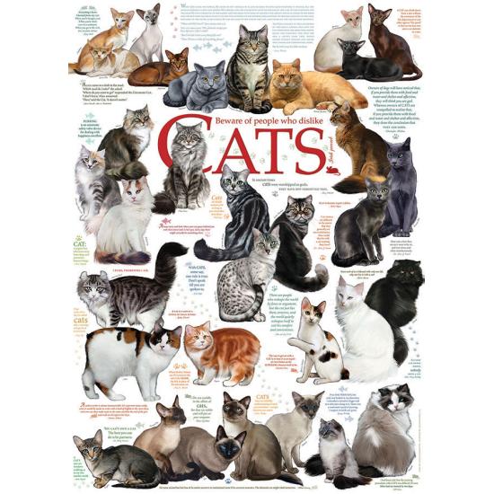 Puzzle de 1.000 peças de raças de gatos Cobble Hill Puzzle de 1.000 peças de raças de gatos Cobble Hill