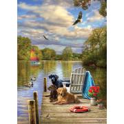 Puzzle Cobble Hill Dog Tarde 1000 Peças