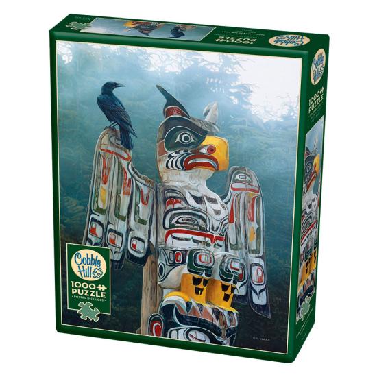 Totem Cobble Hill no Puzzle de 1000 peças da névoa Totem Cobble Hill no Puzzle de 1000 peças da névoa