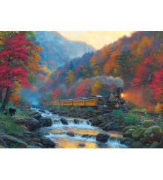 Puzzle Cobble Hill Train by the River 1000 peças