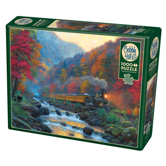 Puzzle Cobble Hill Train by the River 1000 peças