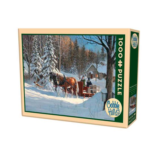 Puzzle Cobble Hill Horse Sleigh in the Snow 1000 peças