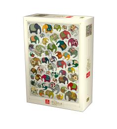 Puzzle Deico coleção de elefantes 1000 peças