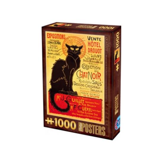Puzzle de 1000 peças coleção gato preto D-Toys