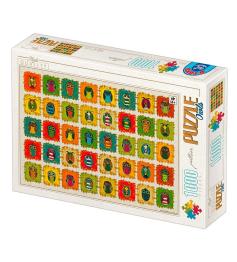 Puzzle de colagem de corujas D-Toys 1000 peças