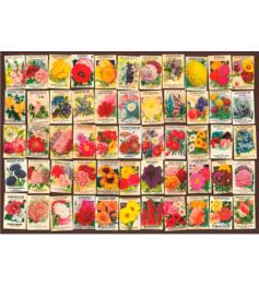 Colagem Puzzle D-Toys vintage, flores 1000 peças