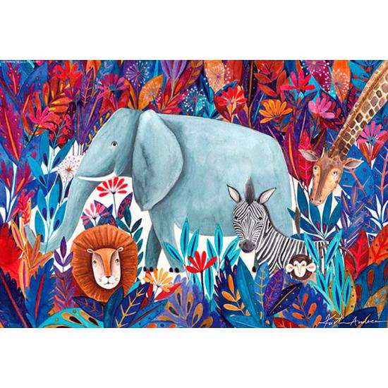 Puzzle da selva africana D-Toys 1000 peças Puzzle da selva africana D-Toys 1000 peças