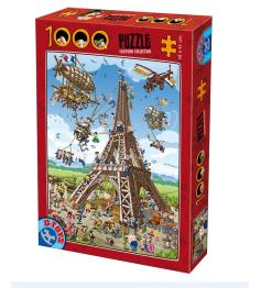 Puzzle D-Toys A Construção da Torre Eiffel 1000 Peças