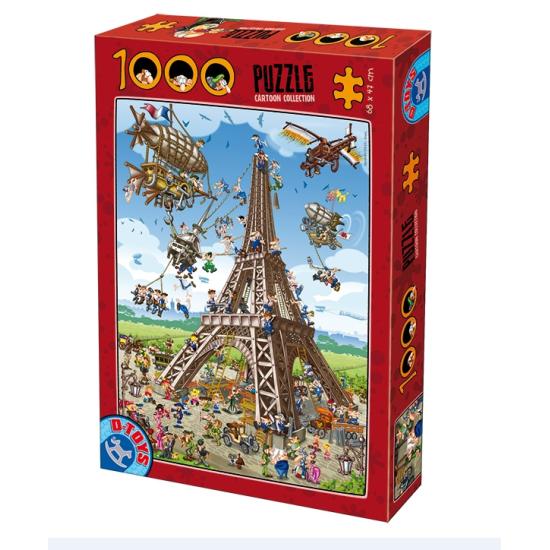 Puzzle D-Toys A Construção da Torre Eiffel 1000 Peças