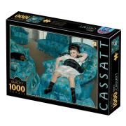 Puzzle D-Toys Menina em uma Cadeira Azul de 1000 peças