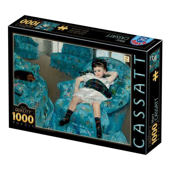 Puzzle D-Toys Menina em uma Cadeira Azul de 1000 peças Puzzle D-Toys Menina em uma Cadeira Azul de 1000 peças