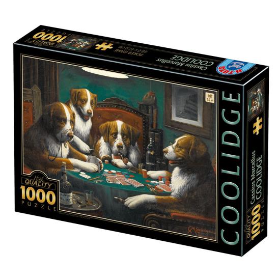 Puzzle D-Toys Cachorros Jogando Pôquer 1.000 de peças Puzzle D-Toys Cachorros Jogando Pôquer 1.000 de peças