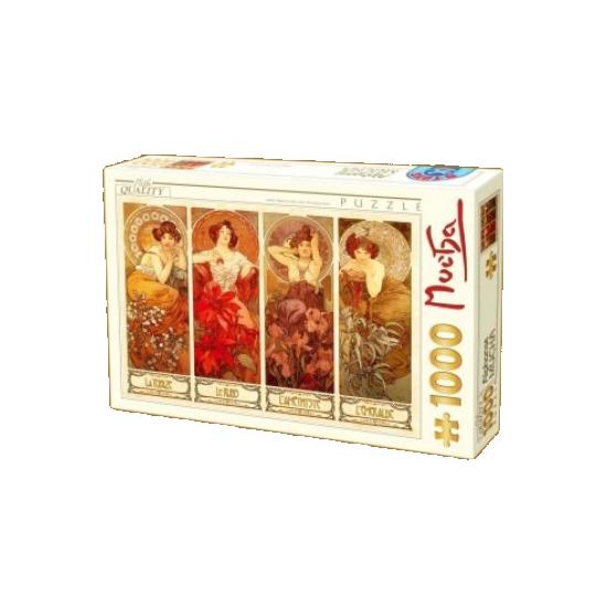 Puzzle de flores e pedras preciosas D-Toys 1000 peças